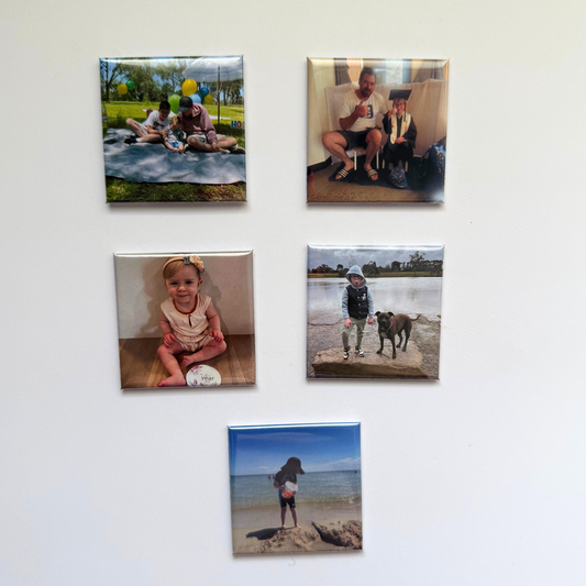 A year of memories: choosing photos for a Christmas magnet set